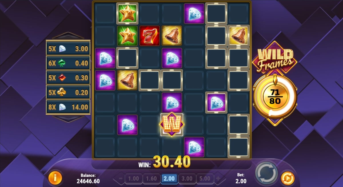 tiền thưởng wild frames slot