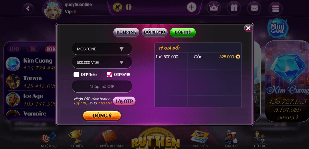 Siêu nổ hũ tặng code