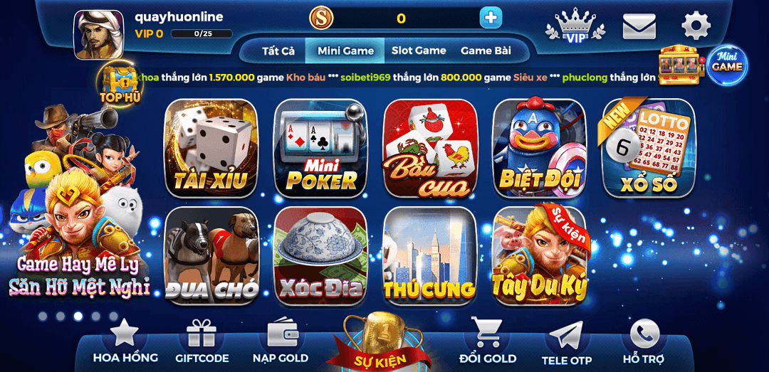Nhà cái game nổ hũ