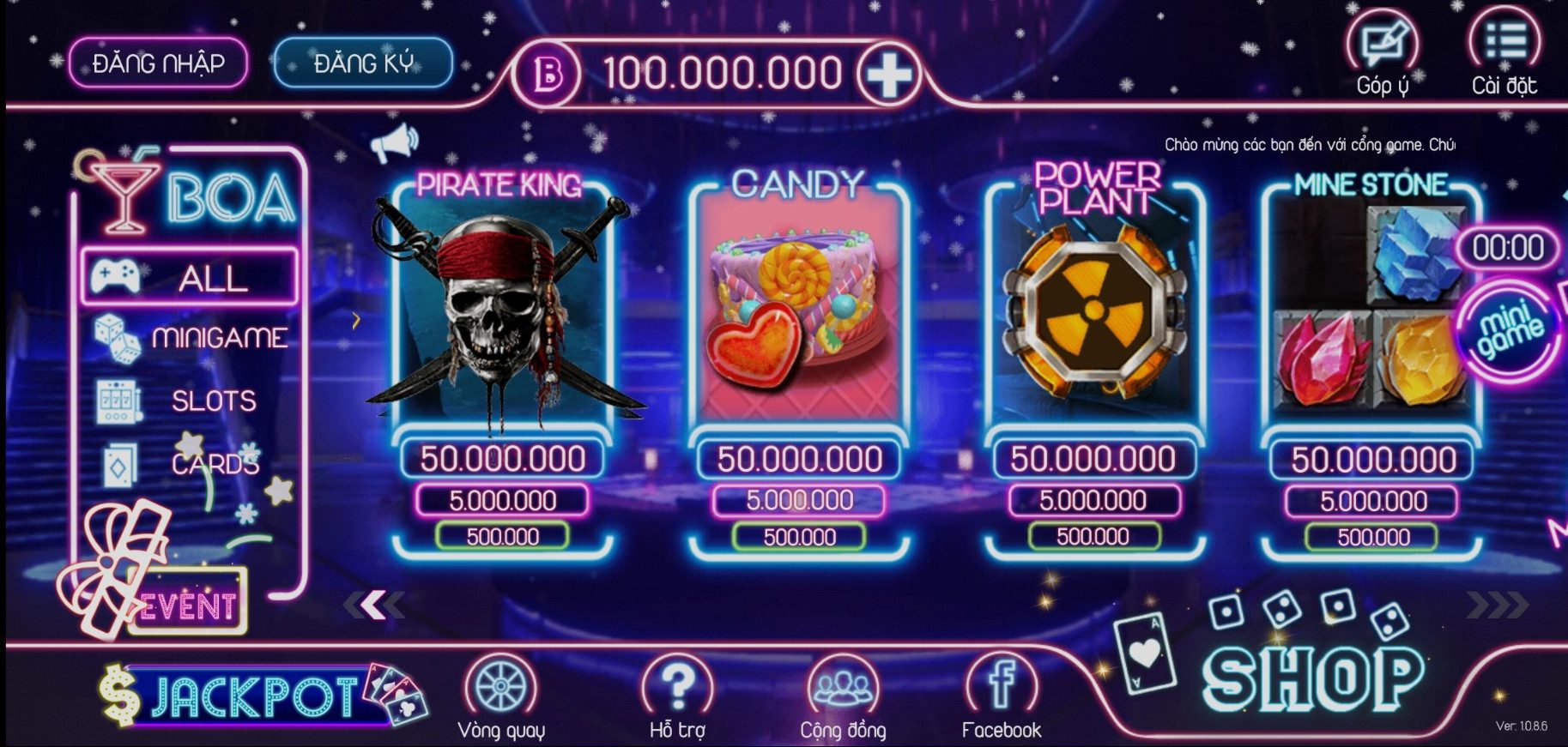 Hệ thống trò chơi đa dạng tại cổng game Boa Nổ Hũ